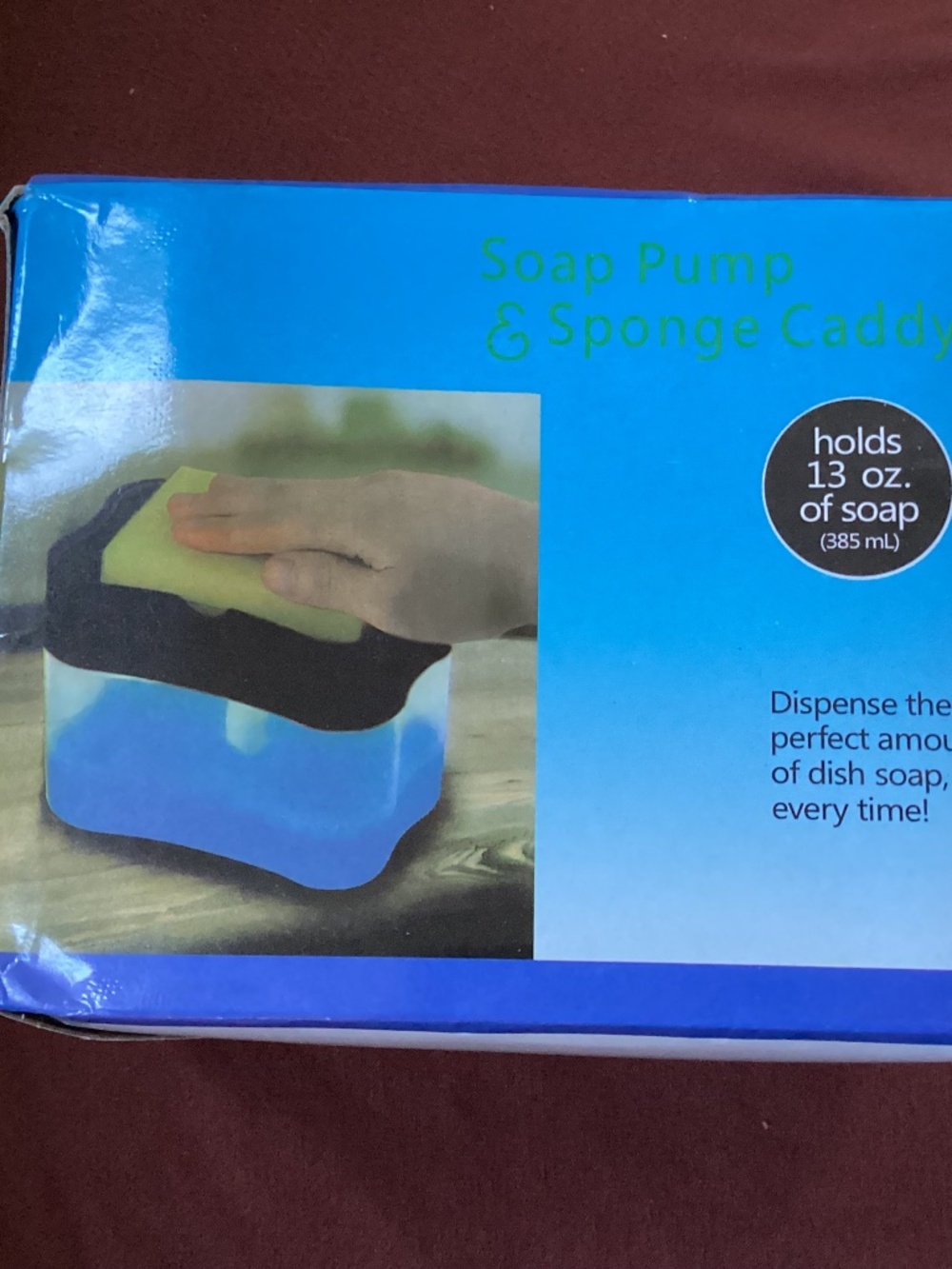 soap pump and sponge caddy new